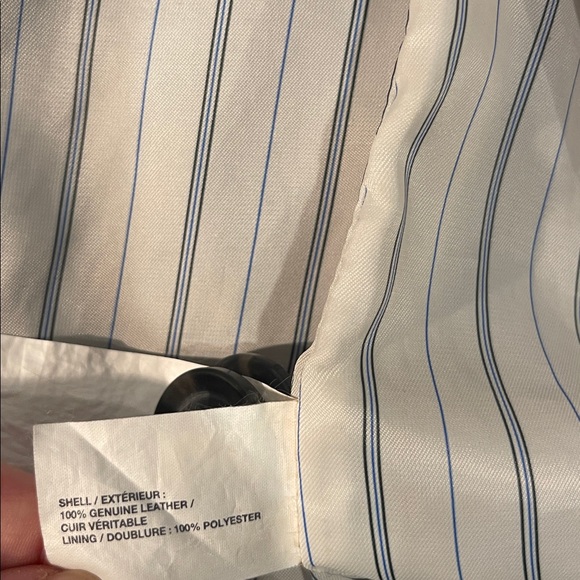 GAP genuine Leather Double-Breasted Jacket size small women button up - Picture 7 of 8